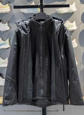 李宁男子三合一运动风衣2025新品加绒保暖防泼水宽松外套AWBV089