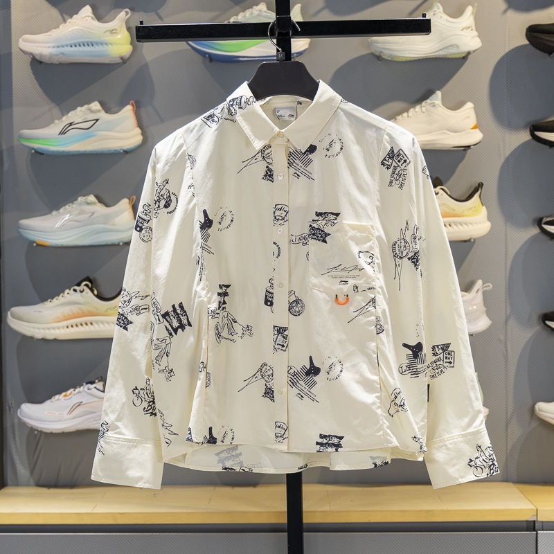 李宁休闲衬衫宽松舒适