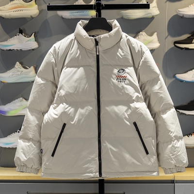 李宁保暖立领男子短羽绒服