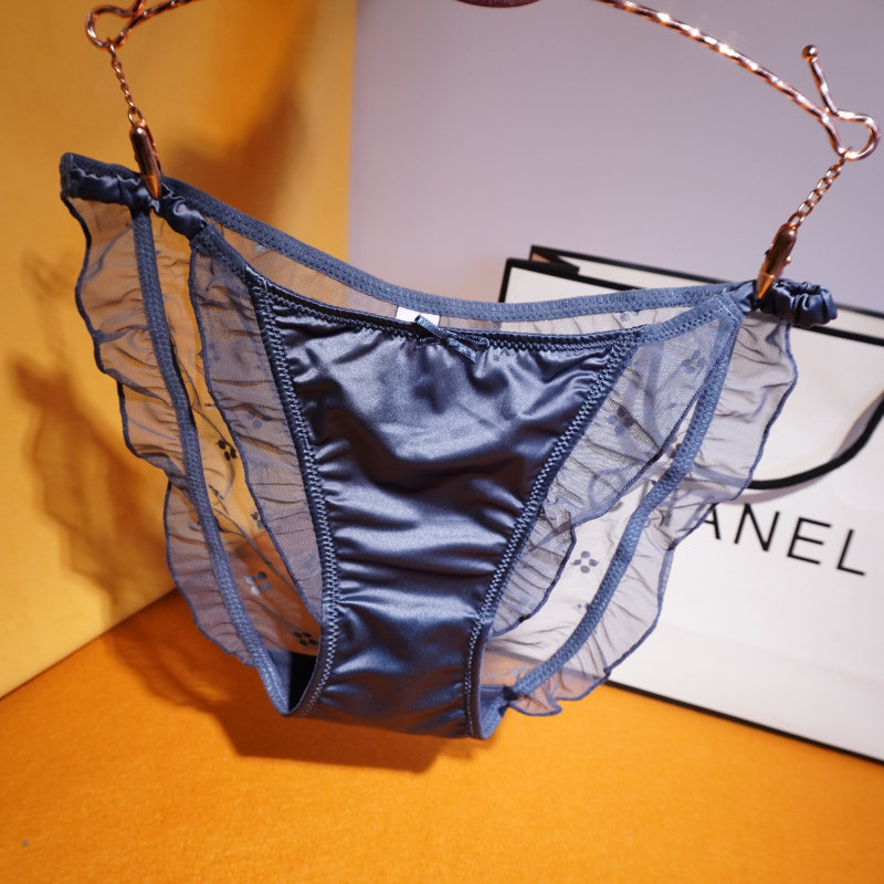 3送1法式优雅蕾丝纯色低腰内裤