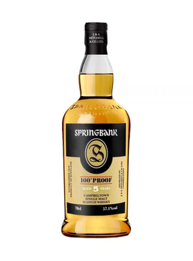 SpringBank云顶5年100°PROOF单一纯麦威士忌 英国原装进口57.1度