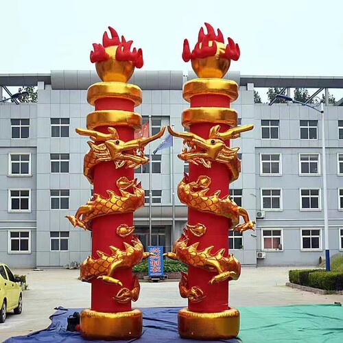 气模意达气模盘龙柱彩虹门拱门