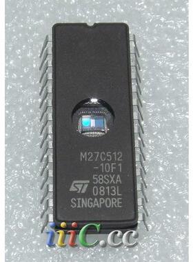 M27C512-10F1 DIP-28 ST (意法半导体) EPROM芯片 IC =MSD