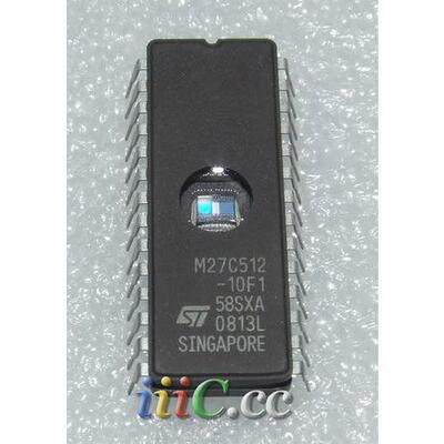 M27C512-10F1 DIP-28 ST (意法半导体) EPROM芯片 IC =MSD