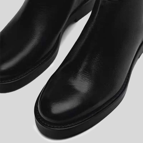 犀利哥MD黑色粗跟时尚切尔西