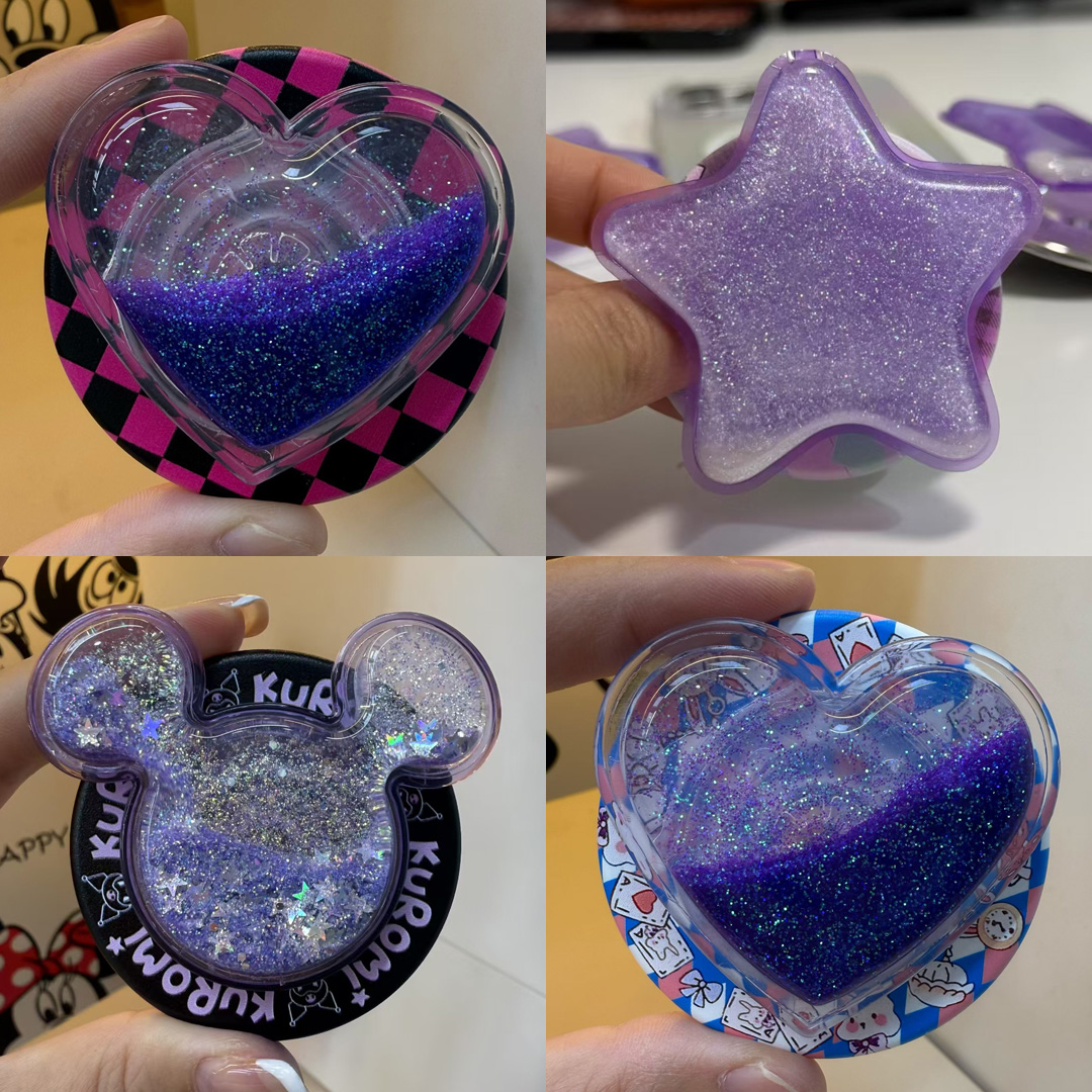 泡泡骚通用手机气囊支架啪嗒磁吸支架可伸缩适配popsockets紫星星