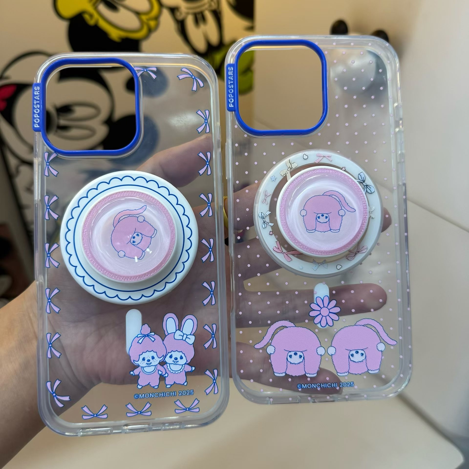 泡泡骚通用手机气囊支架啪嗒磁吸支架可伸缩适配popsockets蒙奇奇