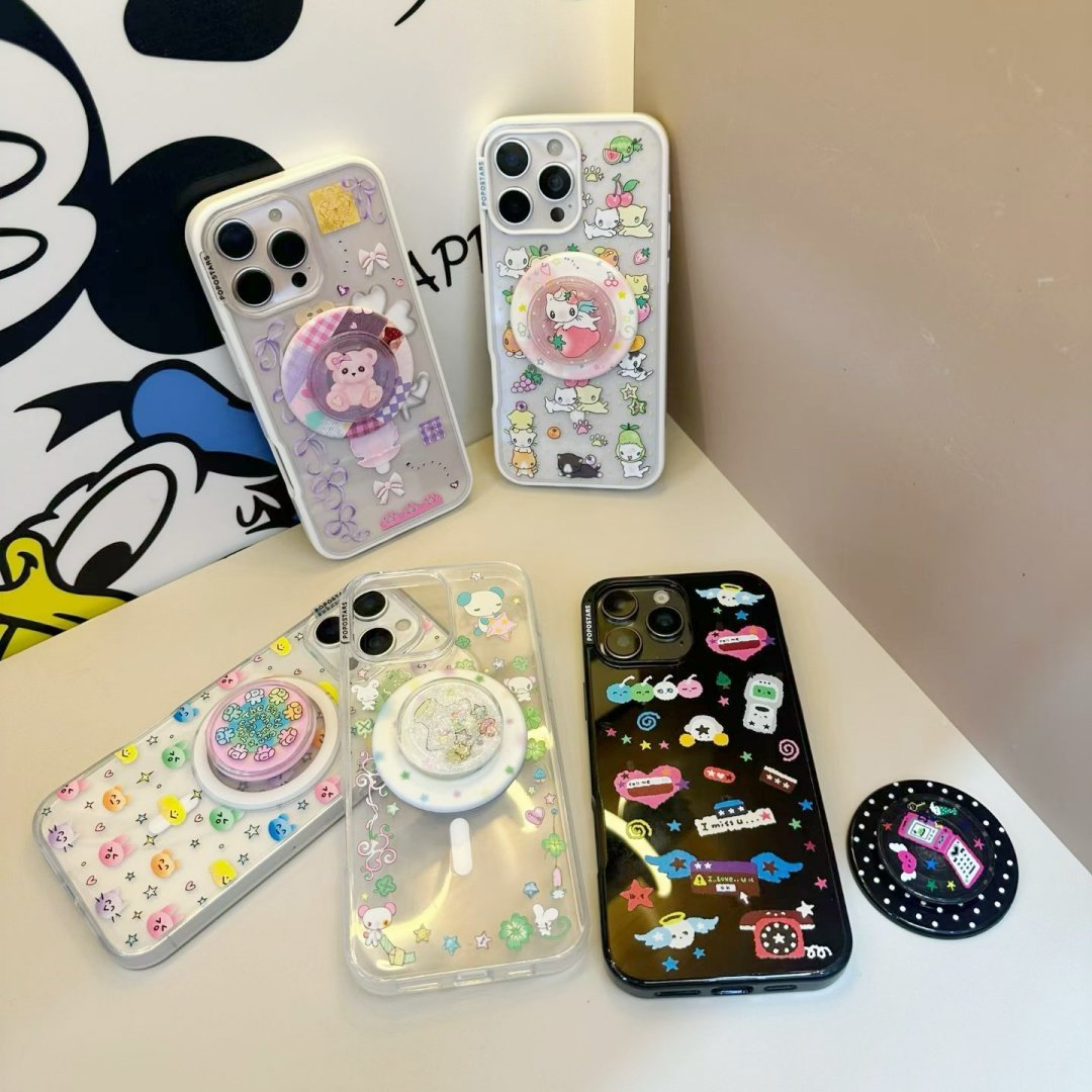 【泡泡骚手机壳】小小篇章草莓天使猫强磁吸苹果手机壳iphone16promax/15pro/14/13手机保护套防摔潮流手机壳