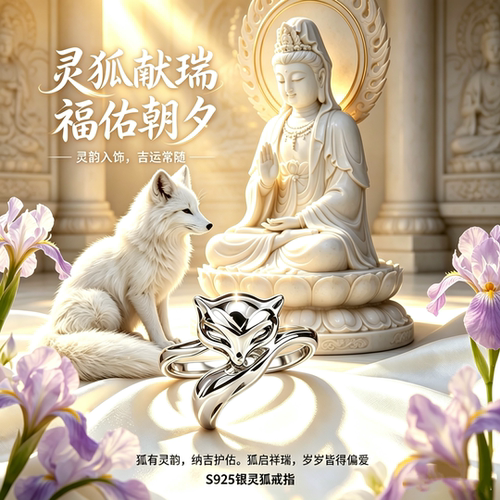 灵狐守护转运个性时尚戒指招桃花