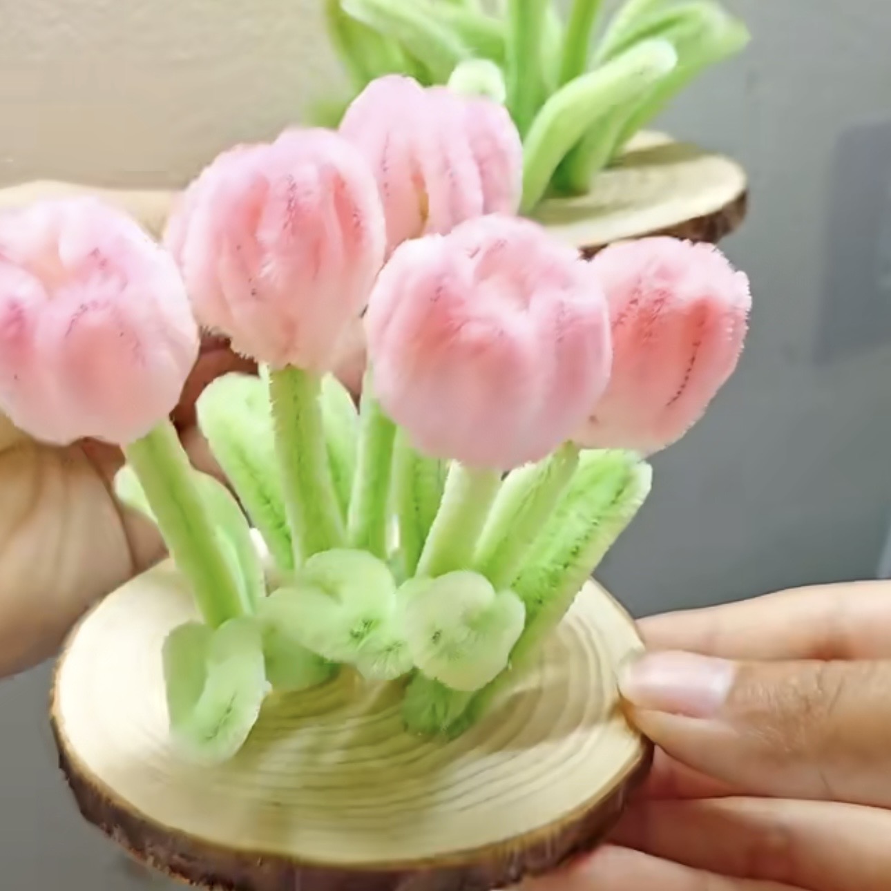 郁金香扭扭棒仿真盆栽花束手工DIY材料包创意礼品桌面摆件送女友