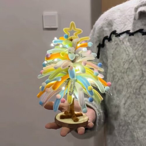 小红书同款扭扭棒烟花圣诞树手工DIY材料包创意圣诞氛围摆件礼物