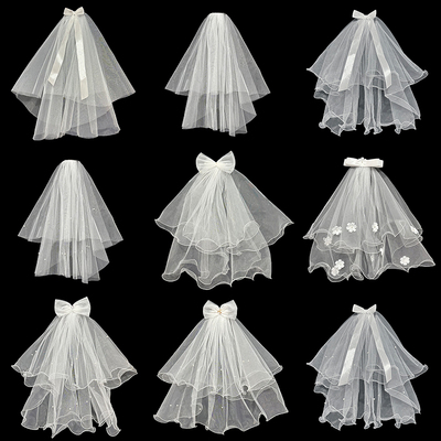 月下相恋头纱新娘结婚