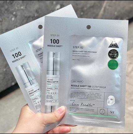 韩国vt微针精华面膜积雪草细腻收缩毛孔补水嫩肤微晶促吸收100针