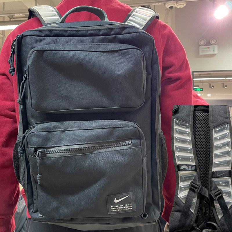 NIKE耐克大容量书包男初中高中学生背包女气垫双肩包大学生电脑包
