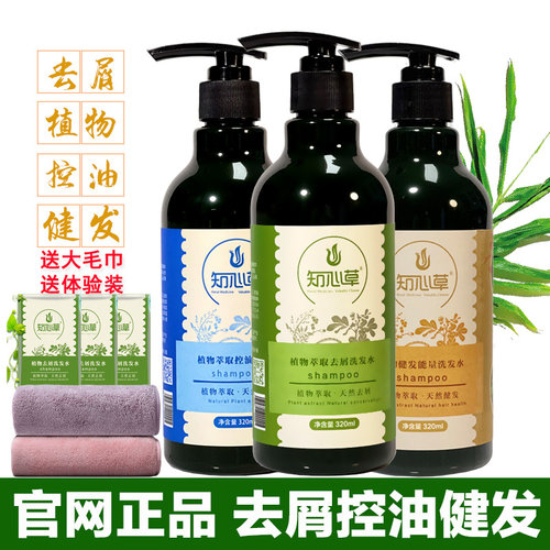 知心草去屑洗发水男女通用侧柏叶何首乌植物养发清爽控油健发正品 - 封面