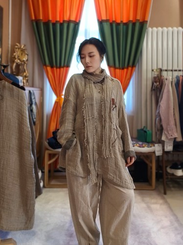 衣牧了然中式斜襟盘扣汉服上衣