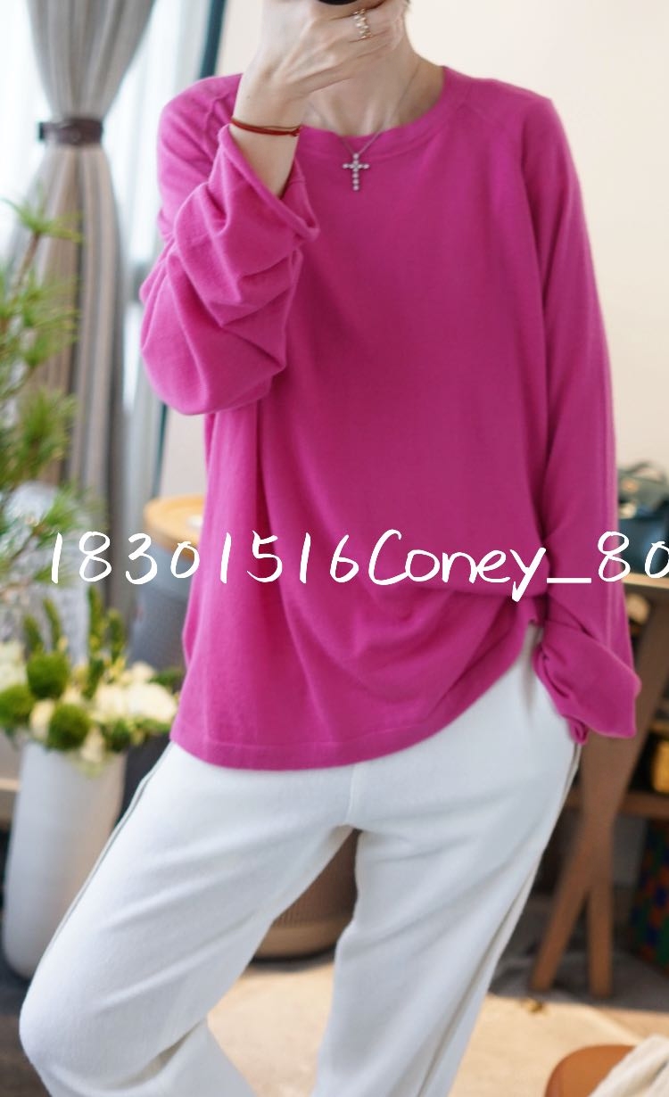 轻薄舒适宽松羊绒混纺上衣