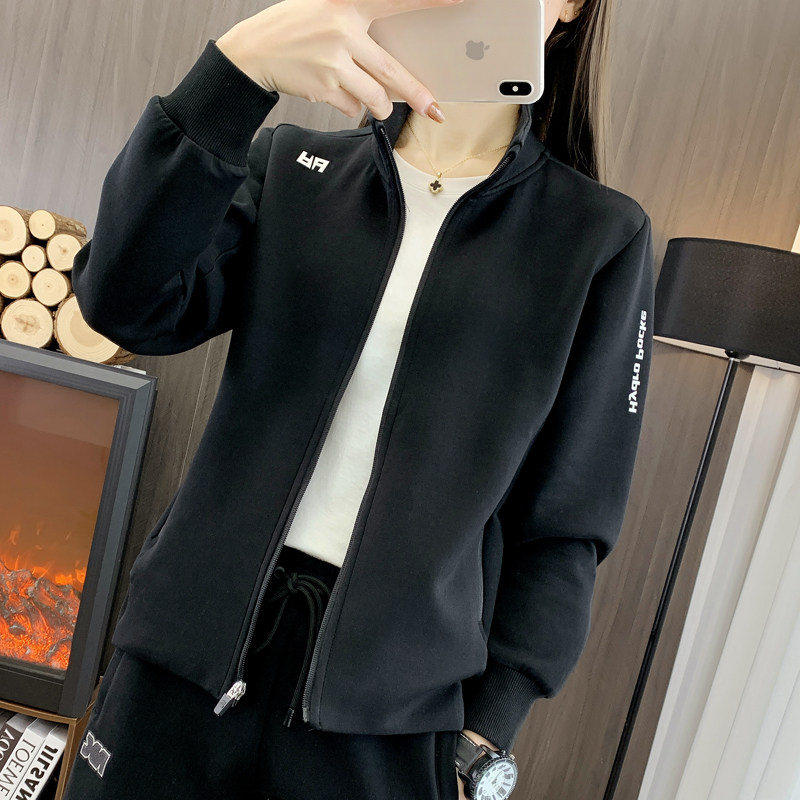 春秋夹克外套女棉制运动休闲卫衣