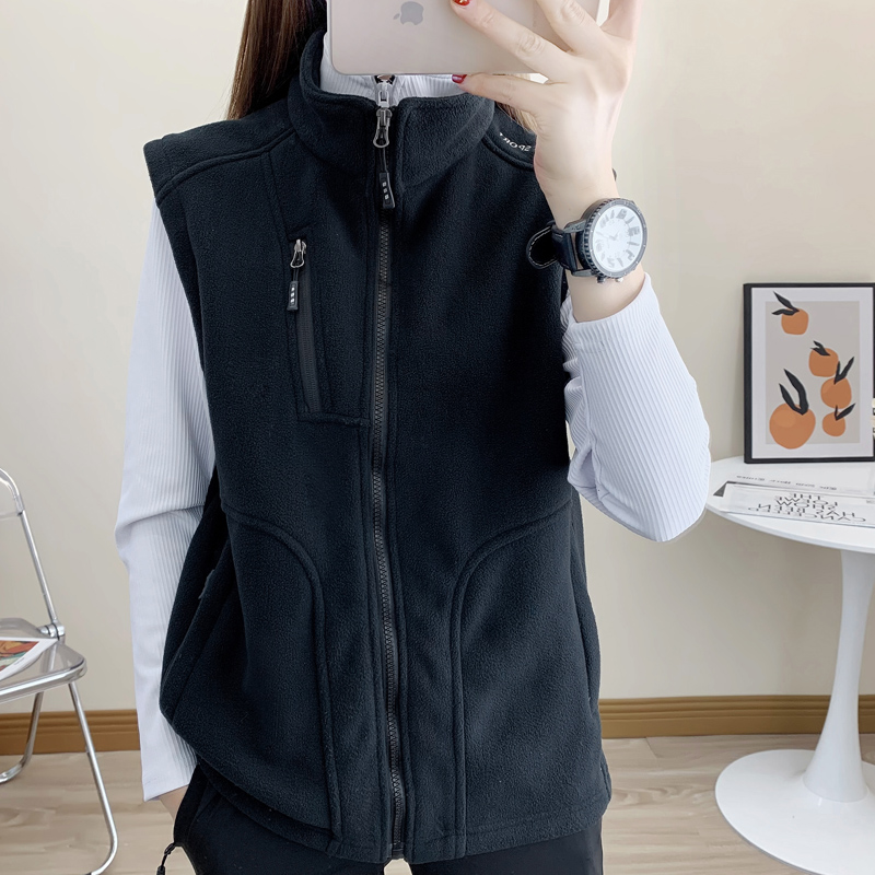 胖MM坎肩背心大码抓绒衣马甲保暖