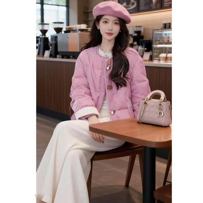 新中式国风真丝绒提花上衣2025新款冬季高级感宽松短款羽绒服外套,女装/女士精品,羽绒服,淘宝优惠券,粉丝福利购,淘宝优惠卷