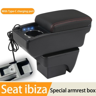 Seat ibiza armrest box海外专用汽车多功能扶手箱置物盒配件