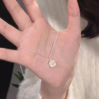 同款人鱼公主珍珠贝壳项链女轻奢小众设计气质吊坠锁骨链