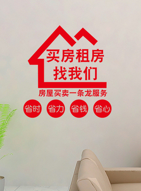 房源玻璃门橱窗墙贴纸介买