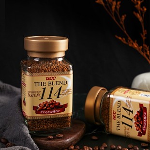 UCC悠诗诗117冻干速溶咖啡粉90g 无蔗糖美式冻干黑咖啡健身提神