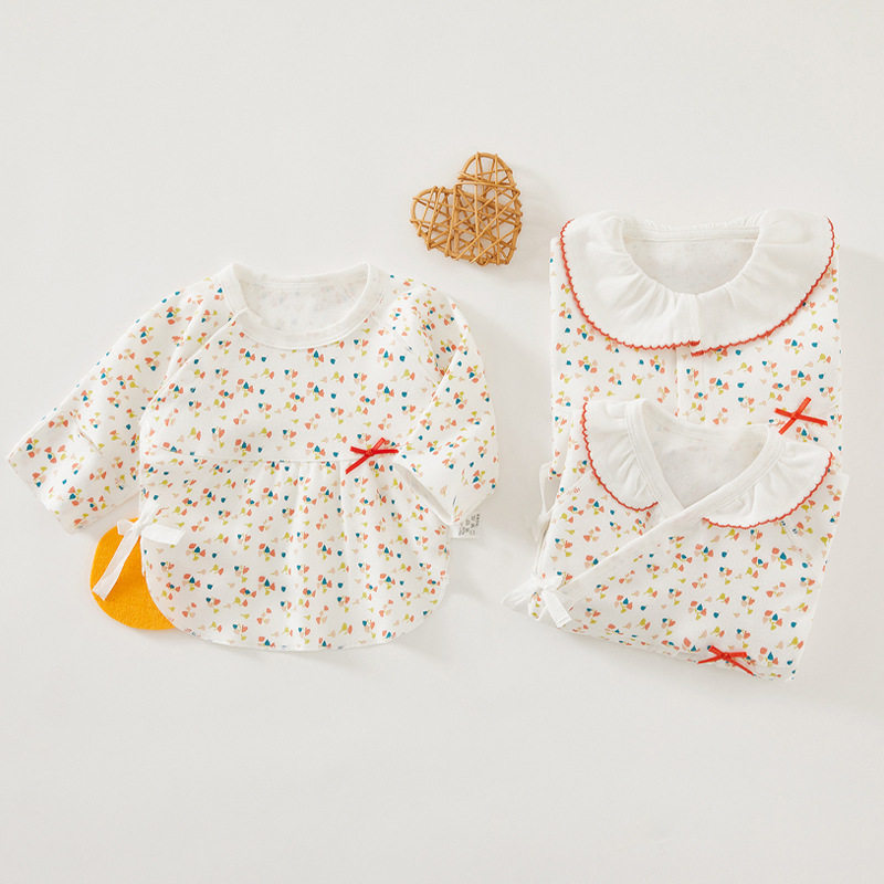 半背衣初生婴儿衣服新生半背春秋和尚服秋衣上衣包衣秋新生儿纯棉