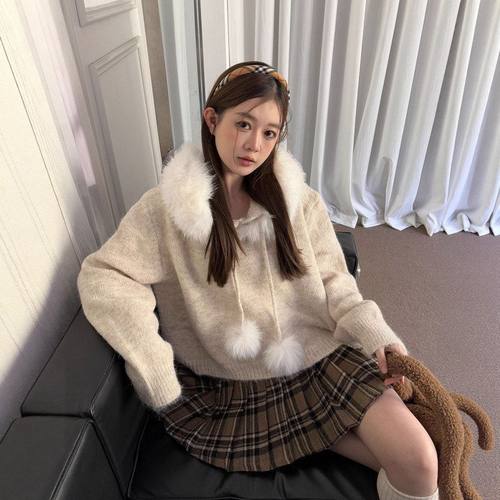 MEKAKAMEE冬慵懒风时尚百搭毛衣