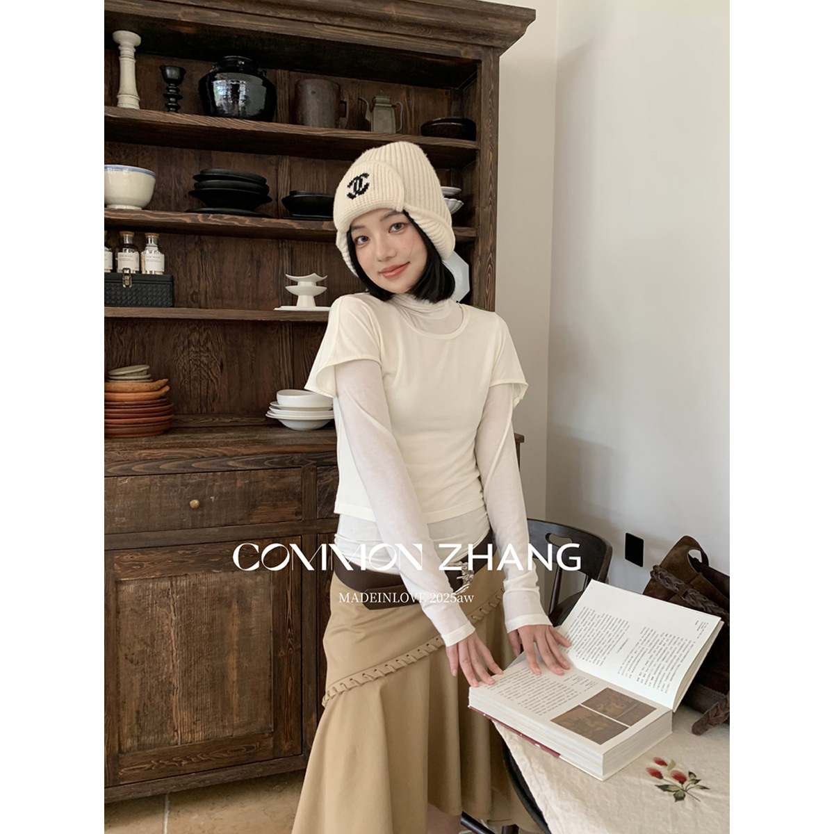 CZZHANG秋羊毛针织衫两件套女