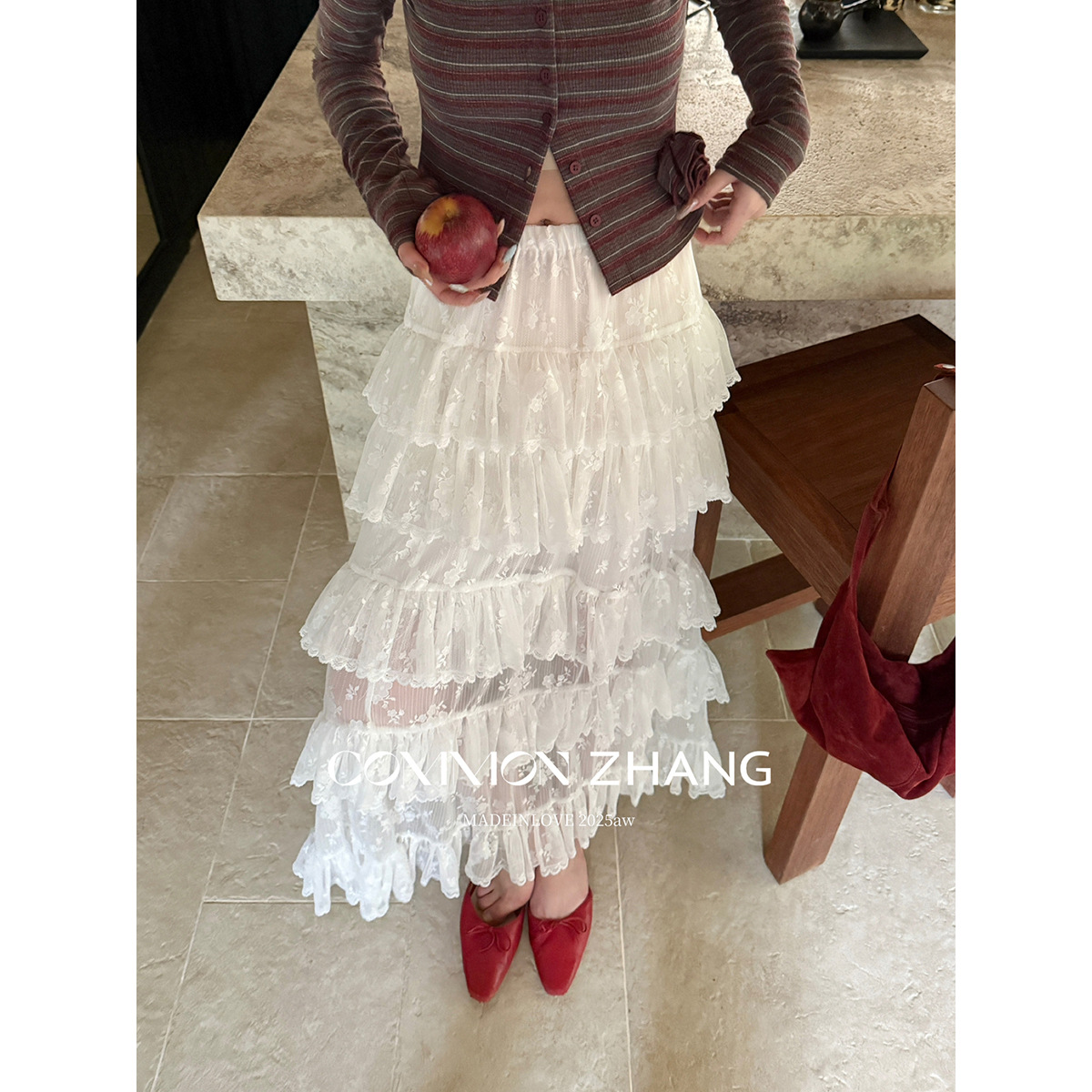 CZZHANG秋性感微透网纱蕾丝拼接