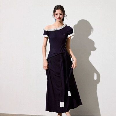 Luamoss「放课物语」斜肩连衣裙
