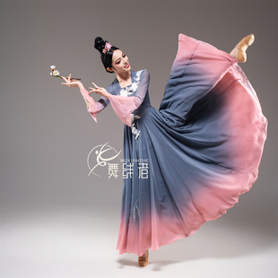 古典舞蹈折枝盼演出服女飘逸中国风大摆裙艺考扇子舞表演服装定制