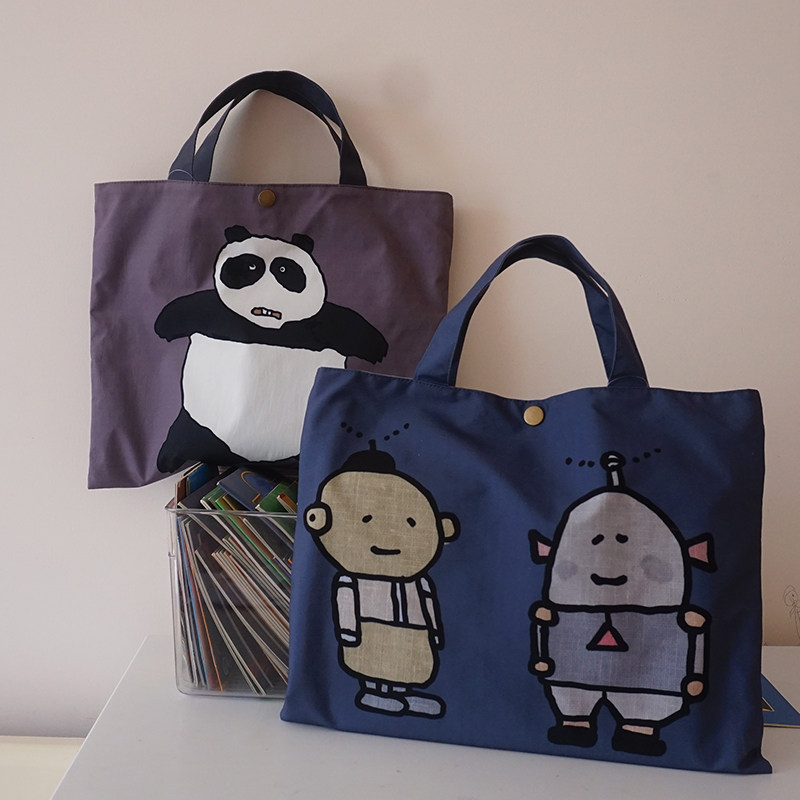 小学生A4袋子日系手提袋拎书 防水补习包可爱儿童补习袋男生