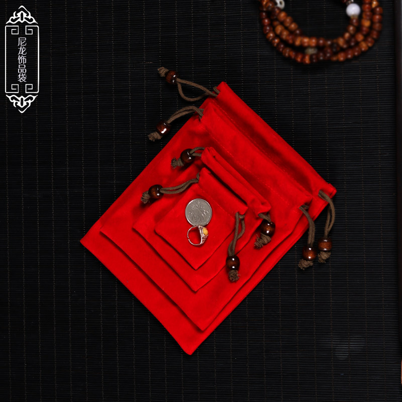 束口袋首饰单层红色尼布袋抽绳袋袋锦囊小布袋礼品袋文玩收纳袋子,饰品/流行首饰/时尚饰品新,首饰袋,淘宝优惠券,粉丝福利购,淘宝优惠卷