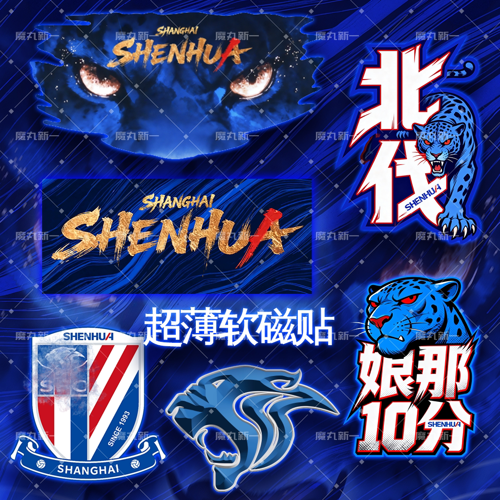 上海申花 球迷文创周边超薄软磁贴/车贴/冰箱贴图片