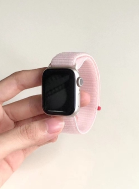 适用AppleWatchS9表带S8新尼龙回环iWatchS7苹果手表S6/SE表带