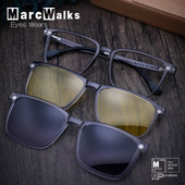 超轻磁吸套镜近视眼镜框眼镜架偏光墨镜太阳镜式 夹片有度数配镜男