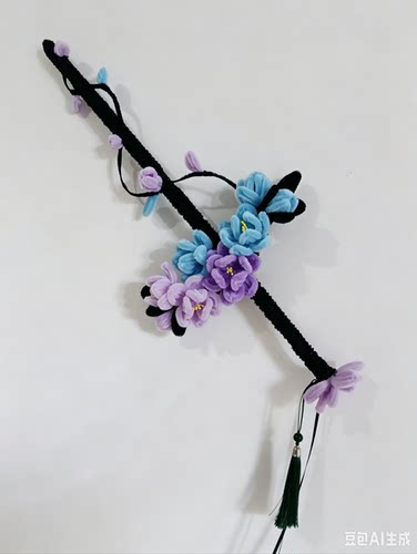 扭扭棒花剑成品现货古风创意汉服配饰拍照舞台道具全手工缠绕精致