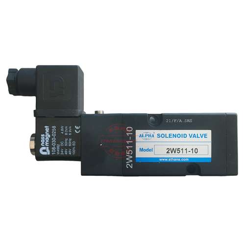 ALPHA气动电磁阀2W511-10二位五通单电控DC24V NASS线圈2W521-10