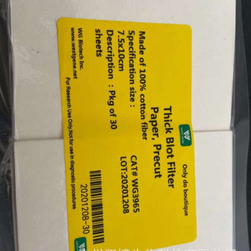 半干转厚滤纸7.5 x 10cm 可替代BIO-RAD伯乐1703965 转印吸水滤纸