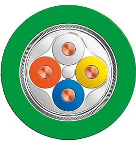 西门子GP 2x2 PROFINET A 类网线6XV1840-2AH10绿色四芯 原装正品