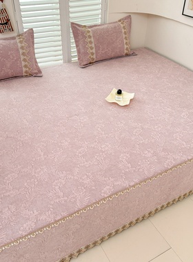 雪尼尔榻榻米床单专用防滑床盖定制飘窗土炕垫四季通用3米大炕罩