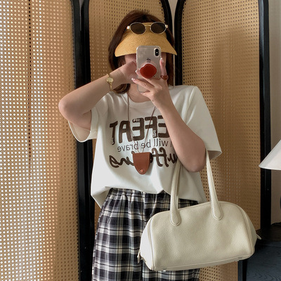 双天2026春季新款大码女装200斤胖mm休闲百搭圆领字母短袖T恤9282