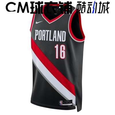 耐克杨瀚森开拓者标志版SW球衣