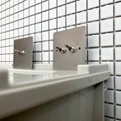 新品 不锈钢面板开关 86型工业风开关插座 有条 复古金属个性