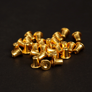 耳塞配件喇叭形耳堵S925银镀22k金耳钉后堵耳帽耳环耳饰防掉堵头