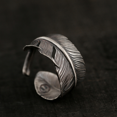 高桥吾郎纯银戒指潮流情侣印第安