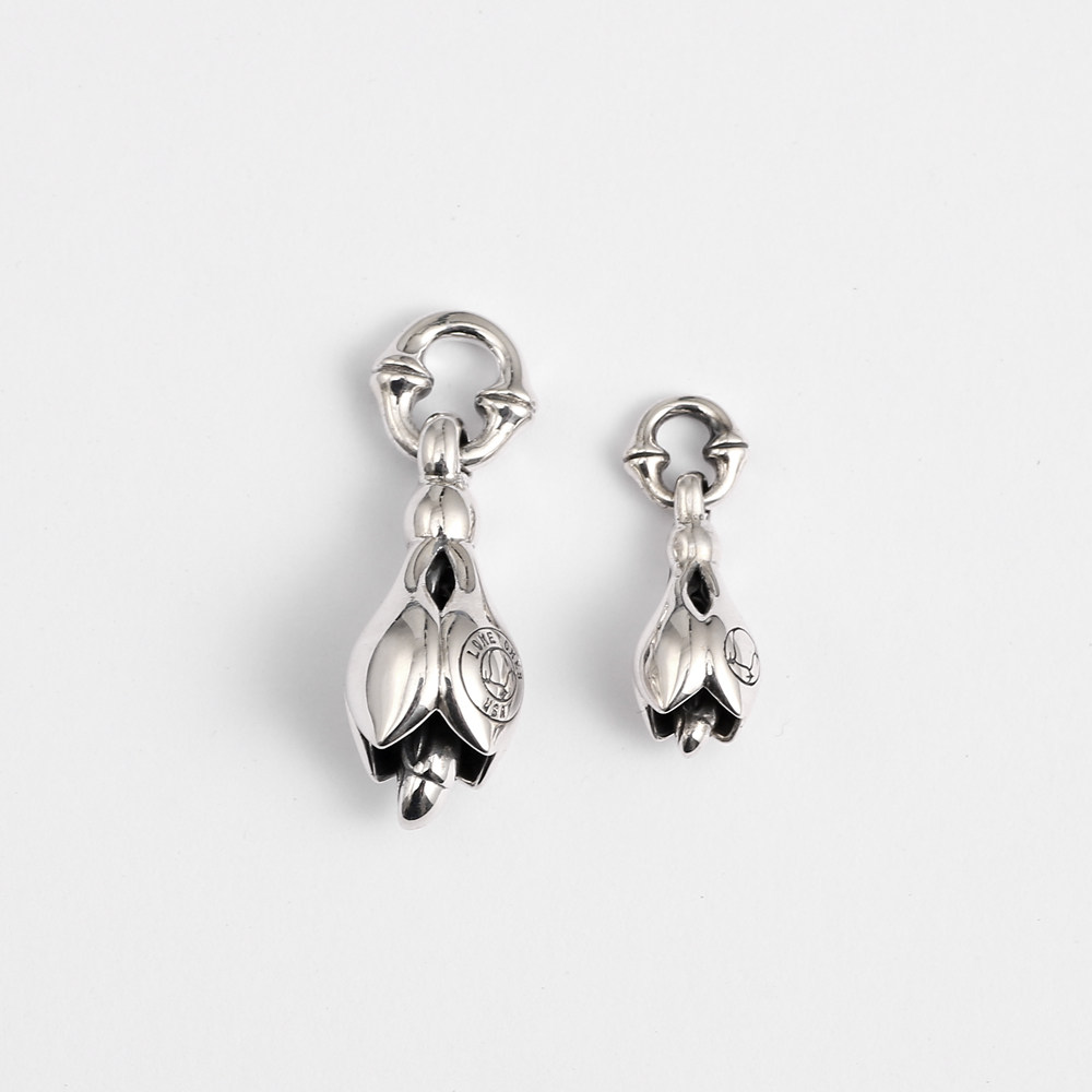 三沐手工Lone ones 莲花铃铛吊坠925纯银潮牌TEAR BELL泪铃